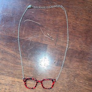 Glasses Sterling silver necklace